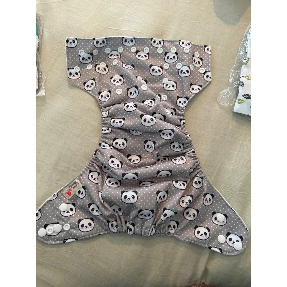 Littles & Bloomz Cloth Diaper Nappy Lot (3) + 2 Inserts NEW Reusable‎ One Size